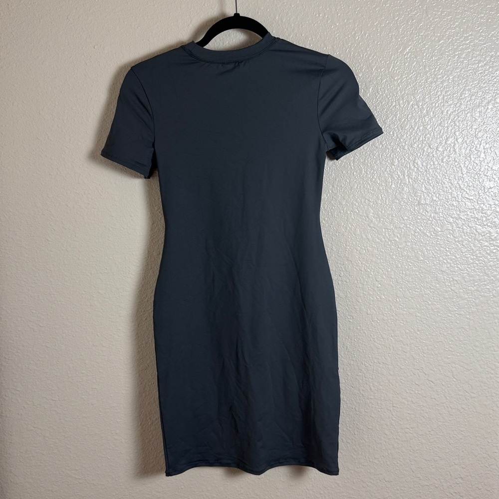 SKIMS Mini Dress in Charcoal Gray